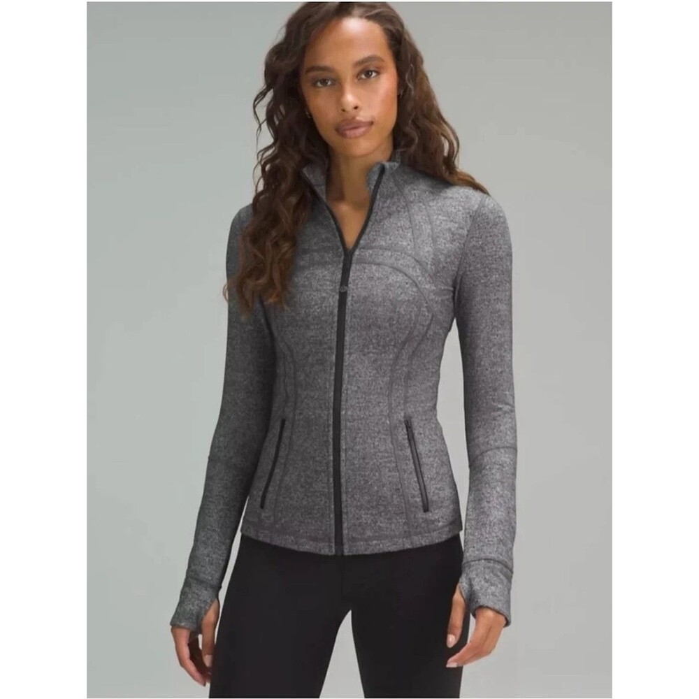 Lululemon Define Jacket Full Zip Long Sleeve Heathered Grey Size 12 W4AWCS